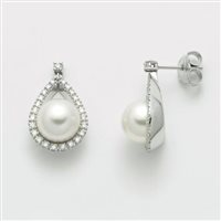 Orecchini Miluna Donna in Oro bianco Perla PER2417A